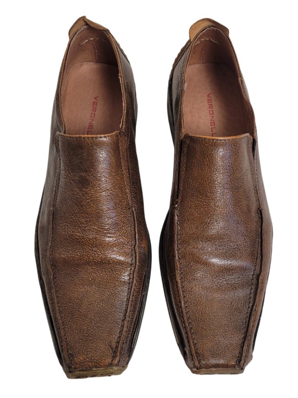 Veronella Brown Leather Slip-On Loafer women's size 38/8